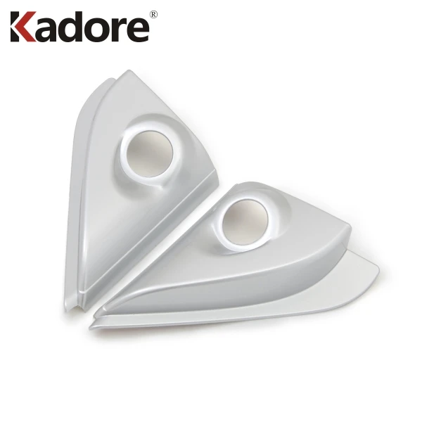 ABS Matte Plastic Для Mitsubishi Outlander углеродное волокно столб треугольник аудио стерео динамик Bezels автомобильные чехлы аксессуары - Название цвета: ABS Matte Plastic