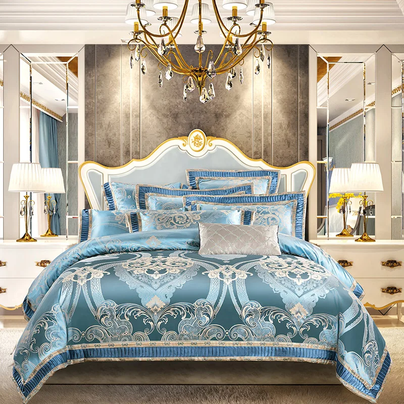 Новое поступление queen King size сатин-жаккард постельное белье Роскошные свадебные постельных принадлежностей подшивки Pillowcases38