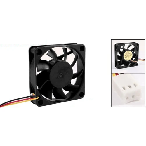 Акция! Горячий DC 12V 0.2A черный 60x60 мм пластиковый 3 контактный разъем PC чехол для