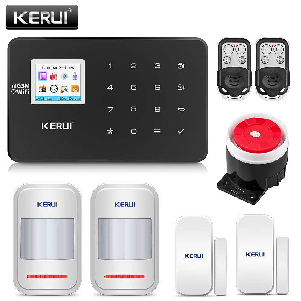 KERUI W18 беспроводная домашняя сигнализация Wifi GSM IOS/Android приложение умственный