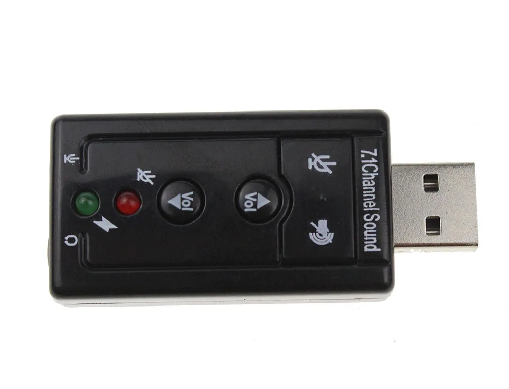 Мини внешняя звуковая карта USB 7 1 каналов 3D аудио адаптер преобразователь + 3 5 мм