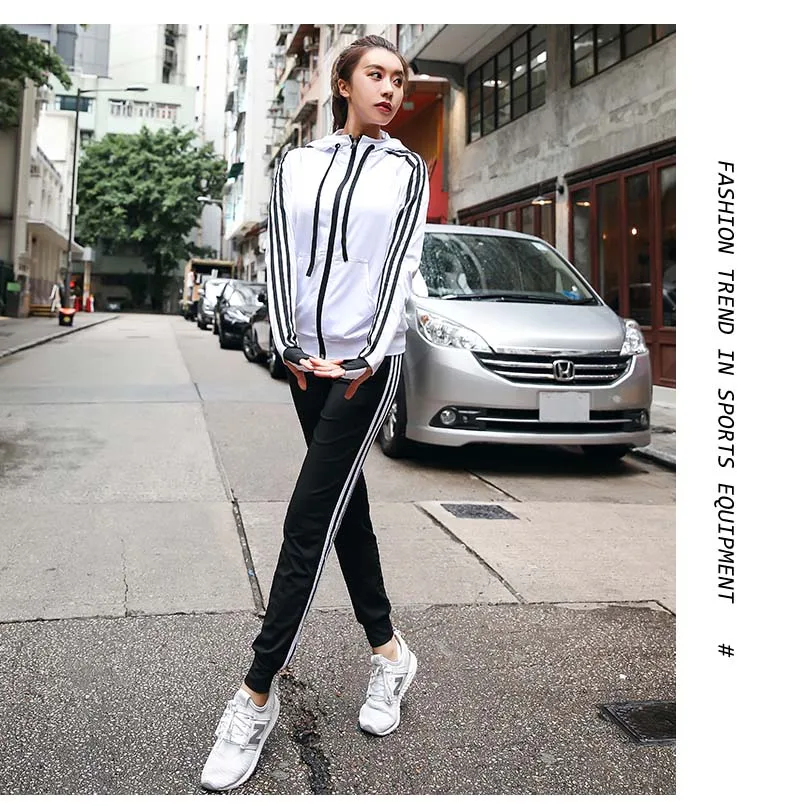 Ropa Deportiva mujer conjuntos gym camisetas, комплект для йоги, спортивный костюм, спортивная одежда с капюшоном для женщин, одежда для спортзала размера плюс, одежда для фитнеса