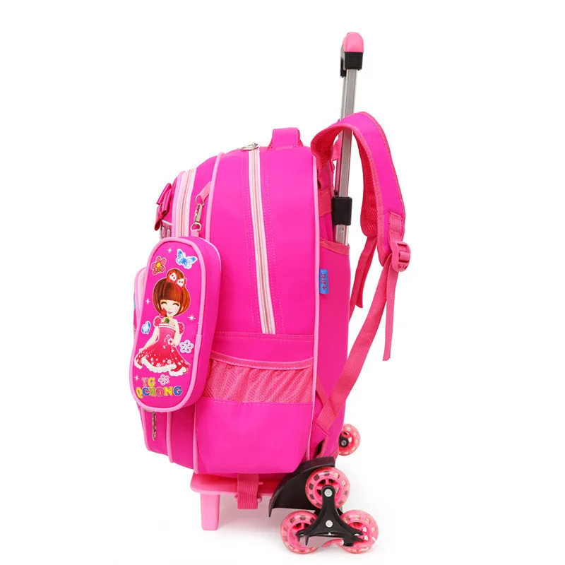 Съемные детские школьные сумки с 6 колесами можно поднимать по ступенькам