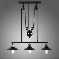 industrial pulley rope antique lamp black retro iron pulley pendant lights industrial iron pendant lamps restaurant bar lamp