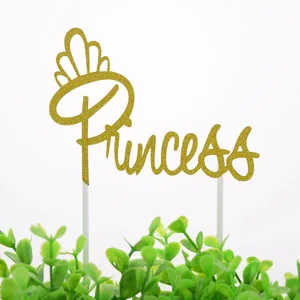 Торт Топпер флаги кекс Принцесса Королева девушка топперы Невеста Дети День рождения Свадьба Свадебный торт обертка партии выпечки DIY флаг