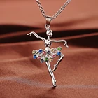 Модное женское ожерелье с подвеской-балериной, очаровательное Ювелирное Украшение с подвеской-балериной, Очаровательное ожерелье, подарок на Рождество