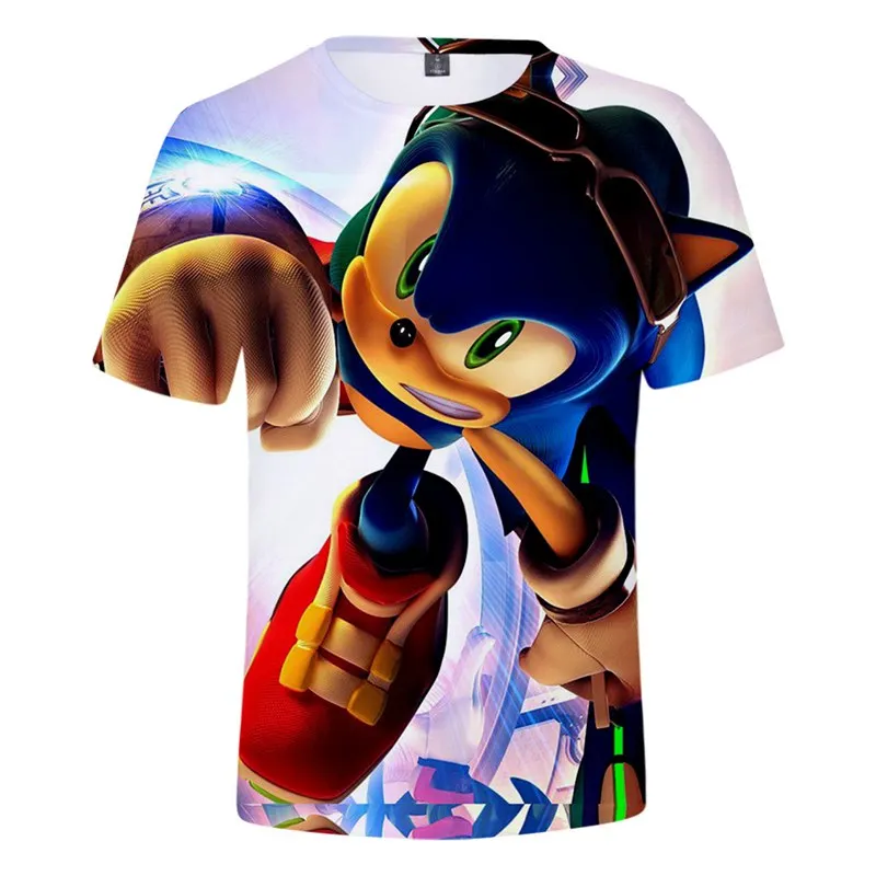 Детская одежда Летняя короткая футболка для мальчиков и девочек с 3D принтом из