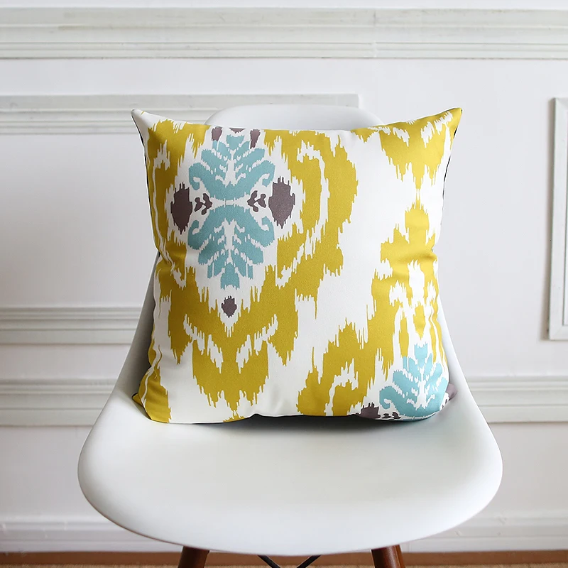 Прямая поставка супермягкое бархатное покрытие для подушки Желтый Серый Синий