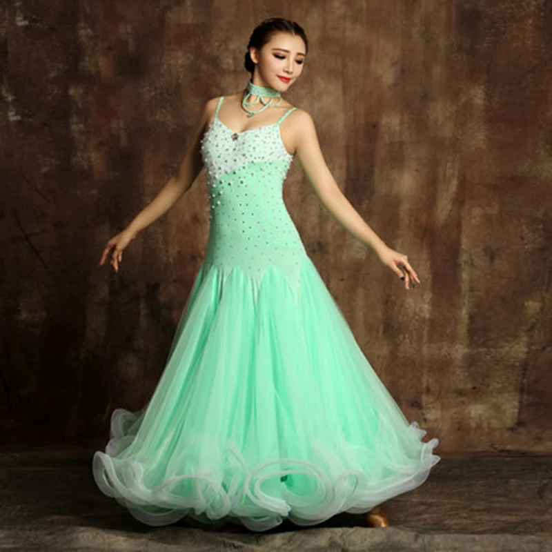 Новые Современный танец костюм Роскошные Костюмы для бальных танцев Танцы