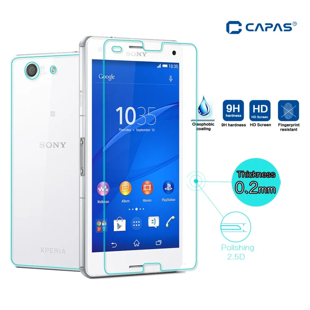 Для Sony Xperia Z3 Compact закаленное стекло для mini D5803 D5833 Защитная фронтальная пленка