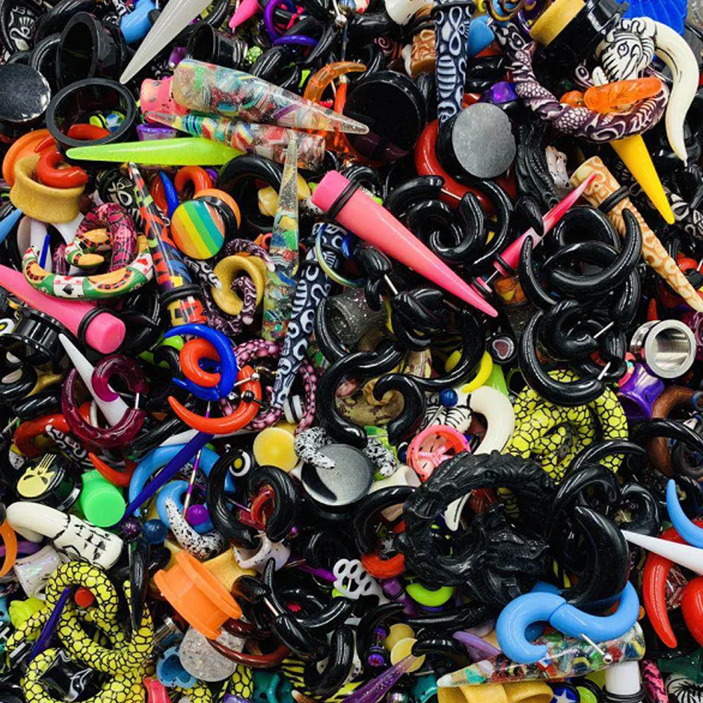 1 шт. Randonmly ювелирные изделия для тела из нержавеющей стали акрил 316L камень