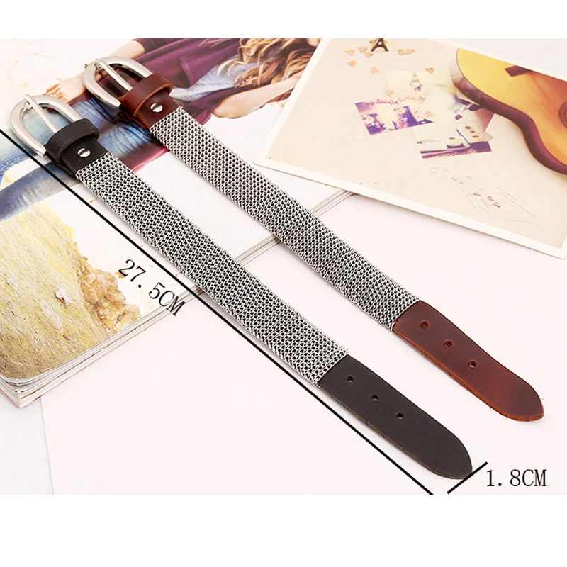 Новинка 2017 браслеты с цепочкой в сеточку модные брендовые классические кожаные