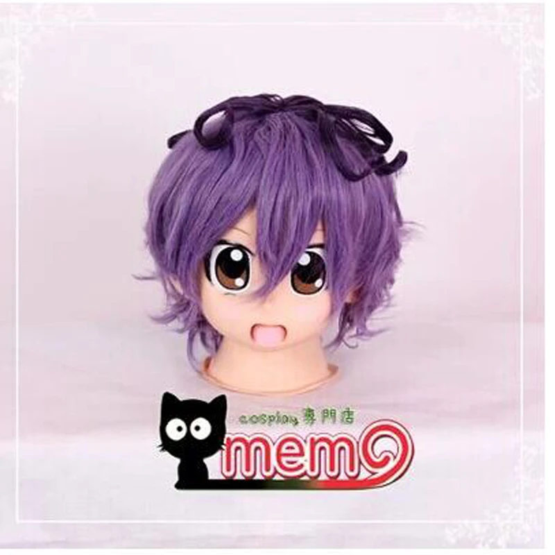 New ib garry purple high temperature wire cos short cosplay anime wig + wig cap