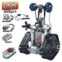 moc classic robot remote control 2 4ghz high tech with motor box 408pcs building blocks bricks creative toys for children gifts
