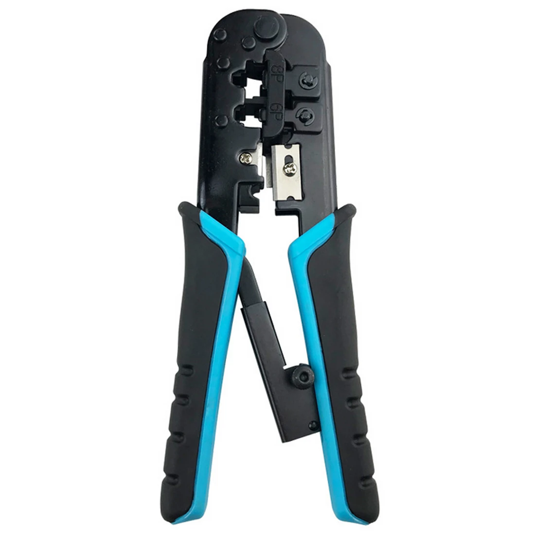 Blue Black Handle Двойной модульный обжимной инструмент для зачистки проводов RJ45 RJ-12 RJ11 сетевые инструменты Cat5 Cat6 обжимные плоскогубцы многофункциональные - Цвет: Blue Black Handle