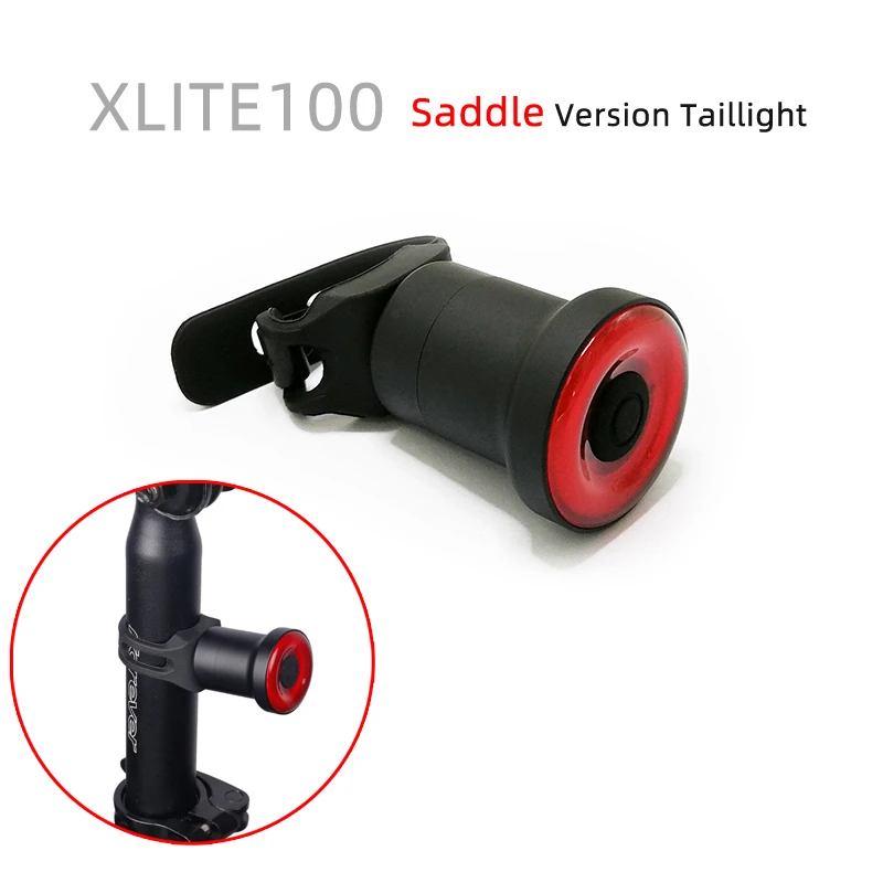 seatpost version Xlite100 велосипедный задний светильник с автоматическим запуском/стоп-сигналом тормоза IPx6 Водонепроницаемый светодиодный велосипедный фонарь с зарядкой 30 люменов задний светильник для велосипеда - Цвет: seatpost version