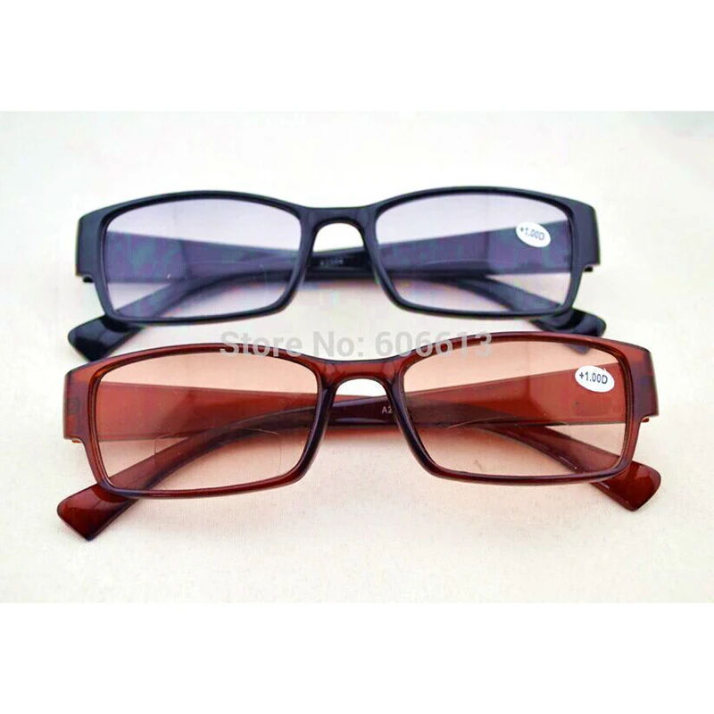 Черные бифокальные очки для чтения коричневые новые цветные линзы