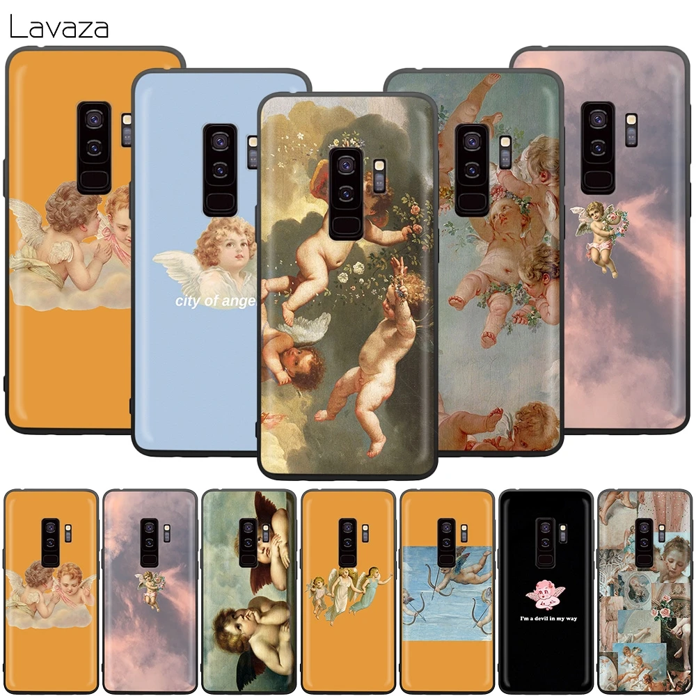 Милый чехол в винтажном стиле с ангелом для Samsung Galaxy J6 A9 A8 A7 A70 A6 A5 A50 A40 A30 A3 A10 A51 A71 A81