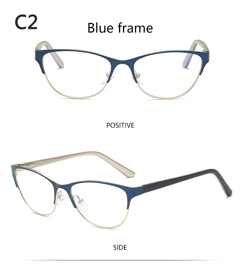 BOYSEEN Flat light cat eye glasses computer eye protection flat mirror men and women frame glasses reading glasses 801