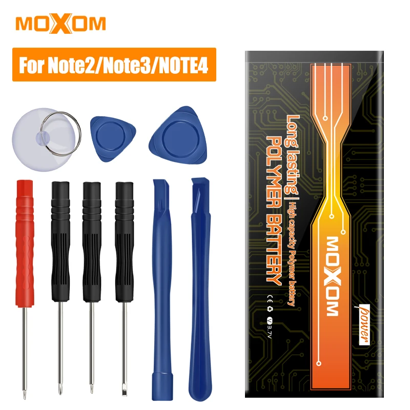 Аккумулятор MOXOM литий-полимерный для Samsung Galaxy Note 4 3 2 Note2 N7100 Note3 NFC N9000 Note4 N9100 N910X 3100