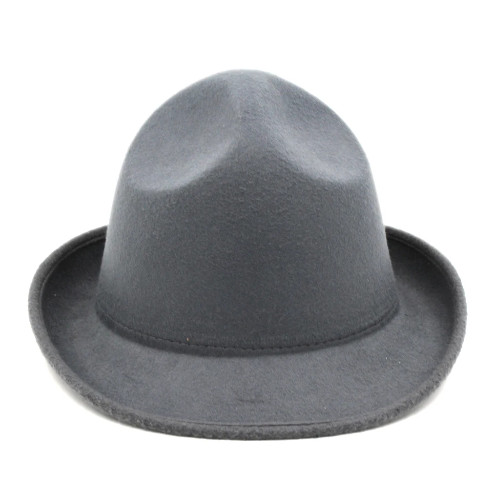 Mistdawn, модная, унисекс, шерсть, Fedora, Трилби, шапка, Гангстерские шляпы, джаз, шляпа, Канада, Канада, Канадский, Маунти, Рейнджер, шляпа - Цвет: Gray