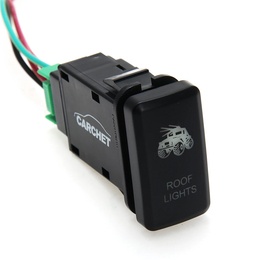 CARCHET 1 шт. переключатель для крыш Toyota DC 12 V 24 кнопочный лазерная подсветка