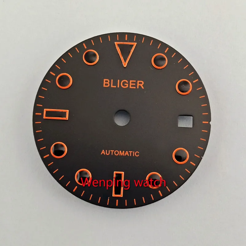 N2 with Bliger Новое поступление 28. Мм BLIGER стерильное окно с датой набора подходит для MIYOTA 8215 821A; mingzhu 2813,3804 часовой механизм Циферблат p867 - Цвет: N2 with Bliger