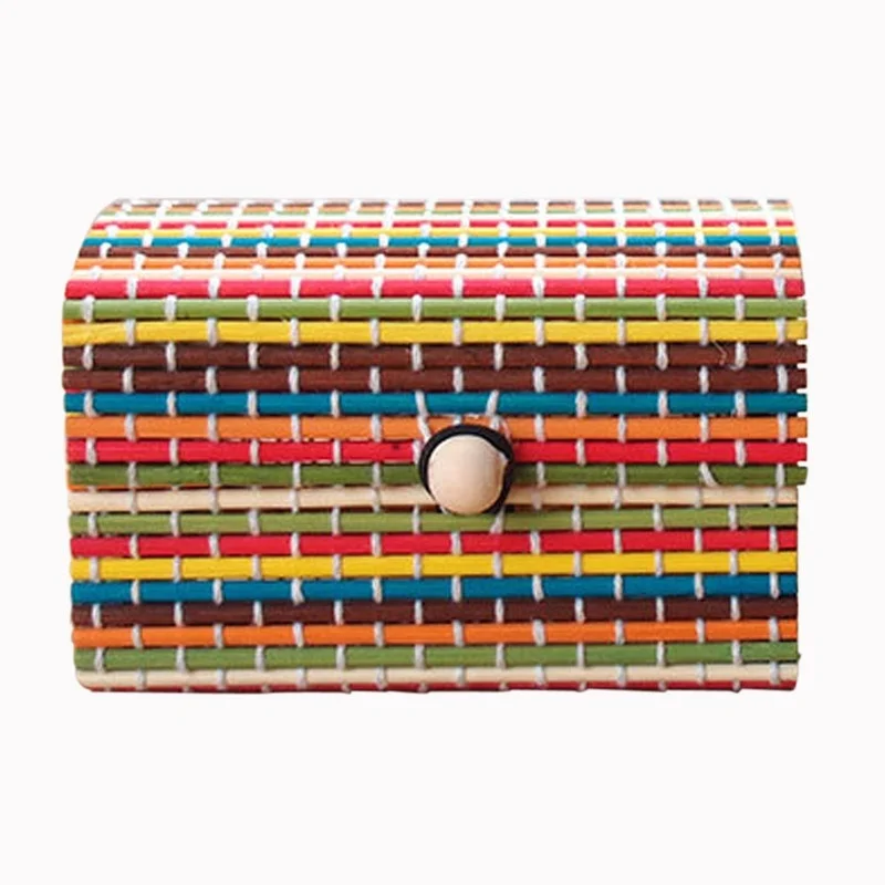 Fashion Ring Necklace Earrings Bamboo Wooden Jewelry Storage Boxes Cosmetic Hot Selling Storage Container