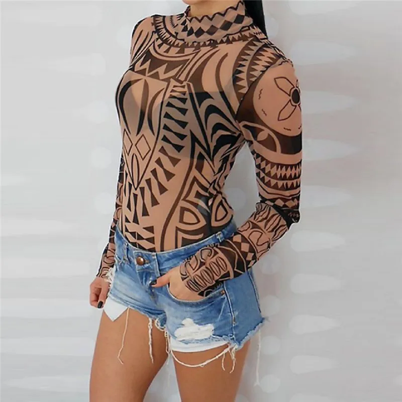 Женские Боди с длинным рукавом модные комбинезоны высоким воротом|bodysuit overalls|long