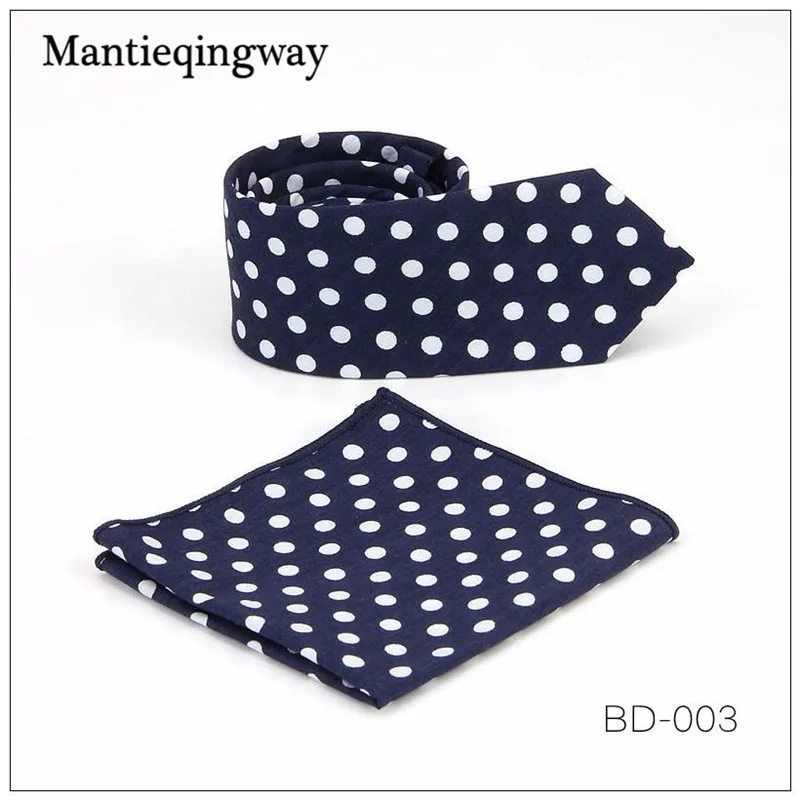 Mantieqingway Модный хлопковый Карманный платок в горошек с квадратным галстуком Hanky 6