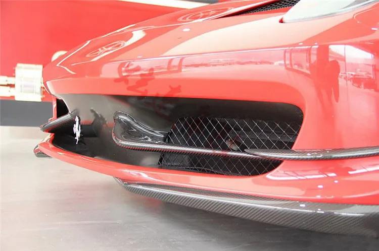 

Fit for Ferrari 458 carbon fiber front bar wind knife front bar interference carbon fiber ox horn