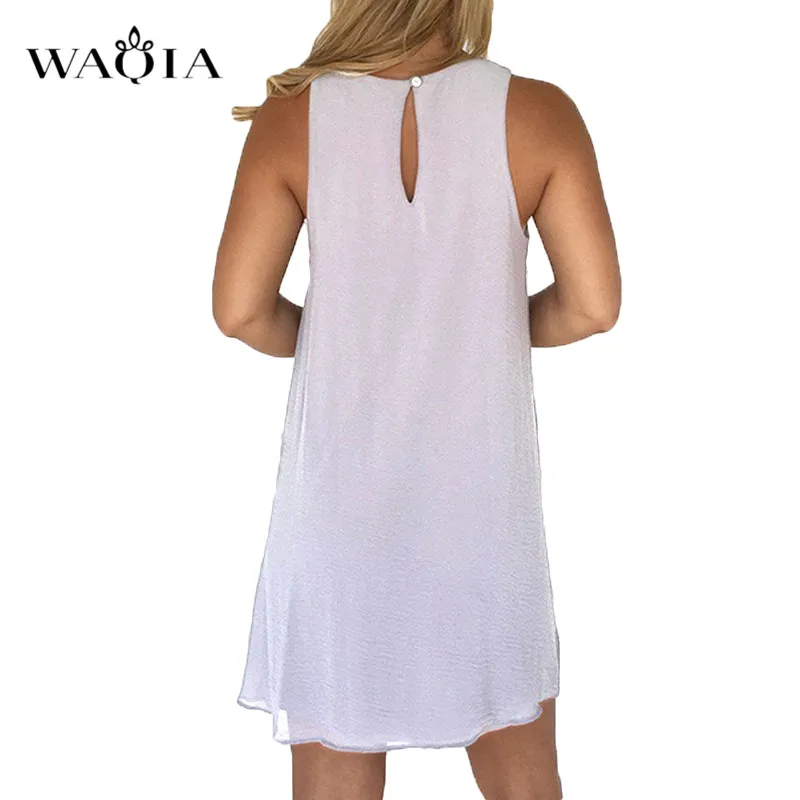Waqia Vestidos 2019 женские платья летнее платье больших размеров 5XL с круглым вырезом