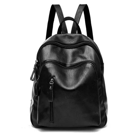 2016 Повседневный женский рюкзак из искусственной кожи женские рюкзаки черный