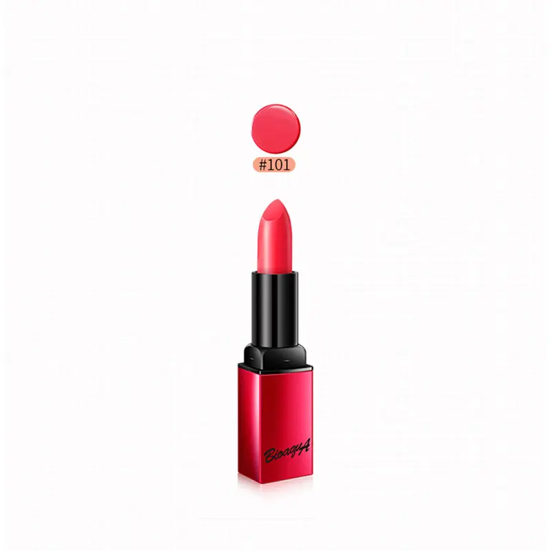 BIOAQUA Matte Lipstick Long Lasting Waterproof Sexy Beauty Nonstick Cup Makeup Lipstick Silky Texture Durable Make Up Cosmetic - Цвет: 101