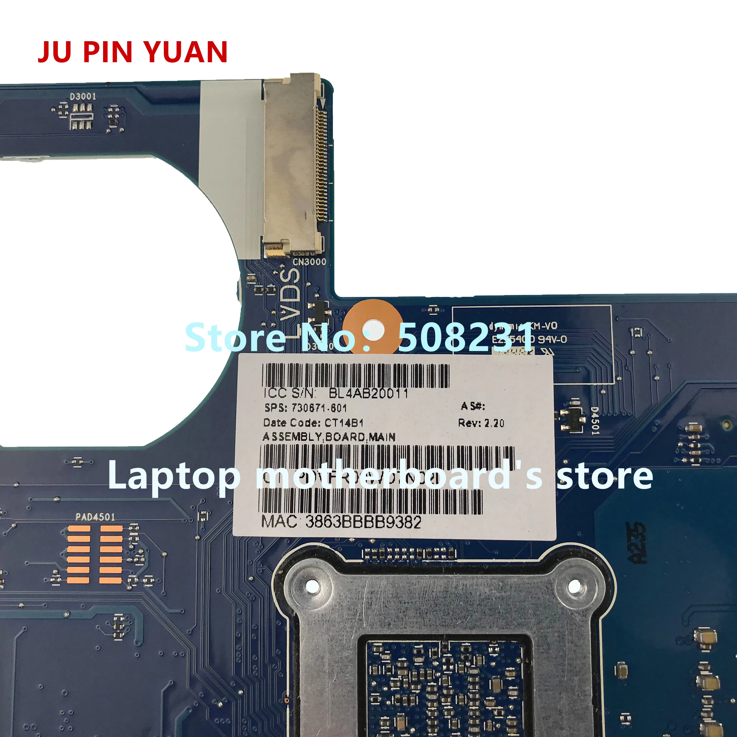 Ju pin yuan 915468-601 915468-001 аккумулятор большой емкости DAG37DMBAD0 материнская плата для ноутбука для женщин, hp ноутбук 17-W 17-AB Тетрадь ПК 1050 2 Гб i5-7300