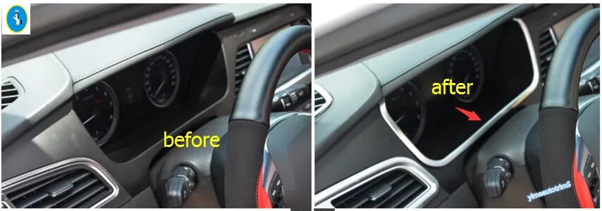 Новый стиль! Аксессуары для Hyundai Sonata Sedan 2015 2016 2017 ABS декоративная рамка приборной