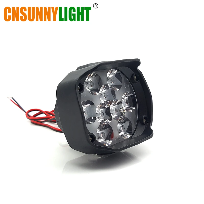 CNSUNNYLIGHT Светодиодный прожектор для мотоцикла, скутера, мотоцикла, 10 Вт, 1500лм, 6500 К, белый привод, рабочие точечные фары, противотуманная фара