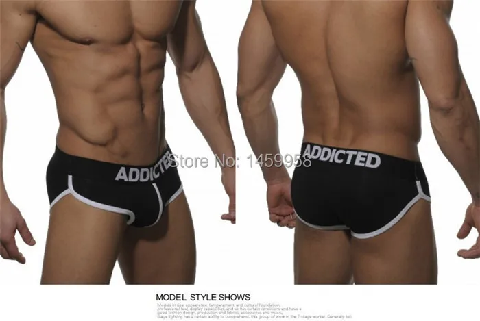Add addicted men's underwear sexy fashion multicolour cueca jockstrap modal briefs 2 pieces Free shipping ad03 | Тематическая