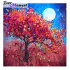 Алмазная живопись с деревом рисунок с Луной, мозаика 5D, украшение своими руками, аксессуары для алмазной вышивки, рукоделие S2F1056