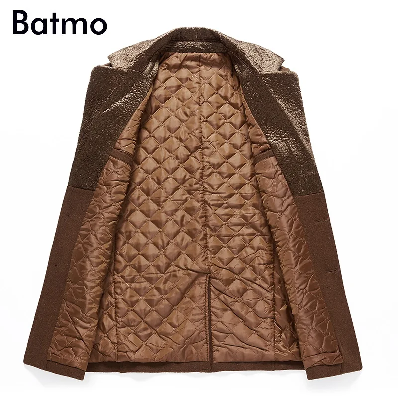 Batmo Новое поступление зимнее высококачественное шерстяное умное повседневное пальто для мужчин, мужское зимнее пальто, мужские куртки QH1803