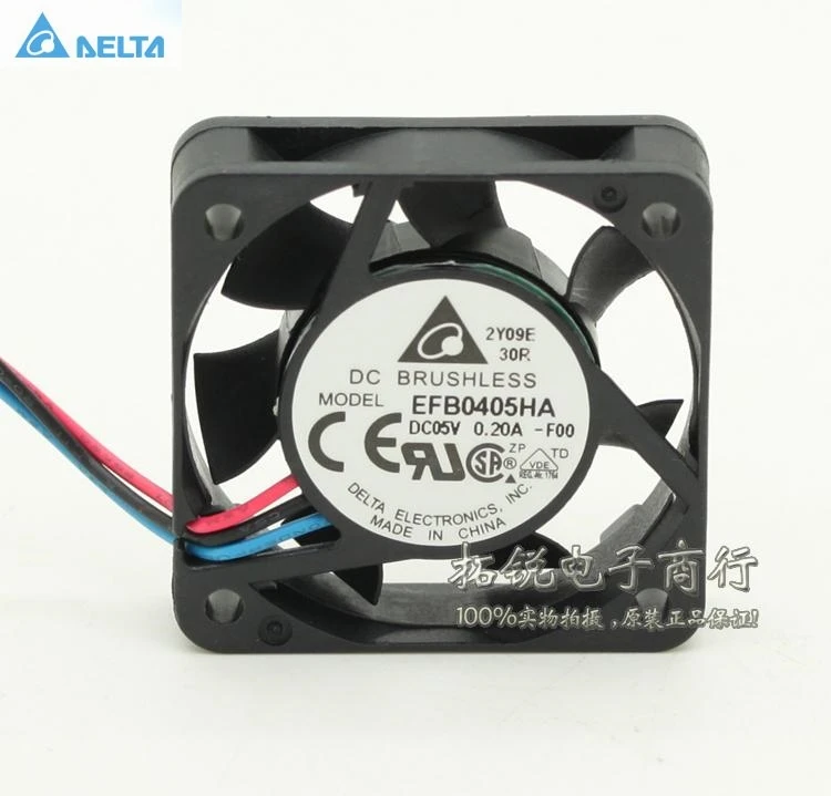 Для delta EFB0405HA 4010 4 см 40 мм 40*40*10 мм DC 5 В 0.20A трехпроводный охлаждающий вентилятор