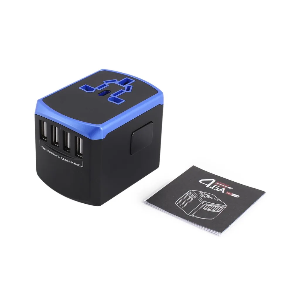 Universal International World Travel Adapter Power Plug Wall AC Socket Charger Portable Outlet 4 USB AU EU US UK All-in-one |