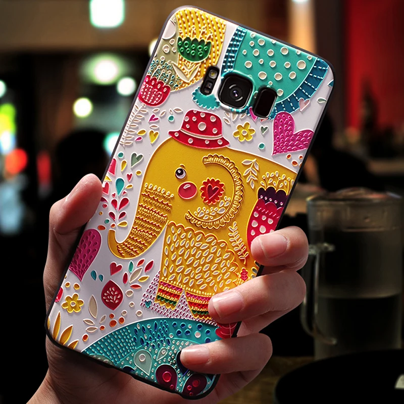 YonLinTan coque cover case For Samsung galaxy s8 plus s8plus Silicon Silicone 3D Cute mobile Original luxury phone Back cases | Мобильные
