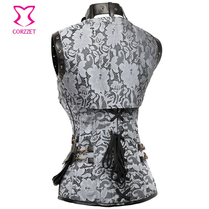 Серый винтажный корсет для похудения со стальными косточками|corset vintage|clothing