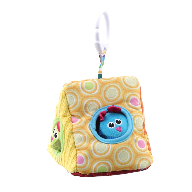 Трехугловая тканевая игрушка в форме мыши цветная обучающая Висячие погремушки