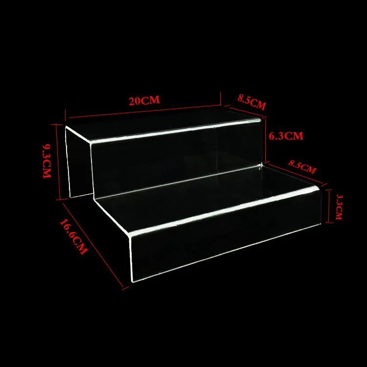 2 шаг прозрачное акриловое стекло подъемный дисплей для камней минералы камни