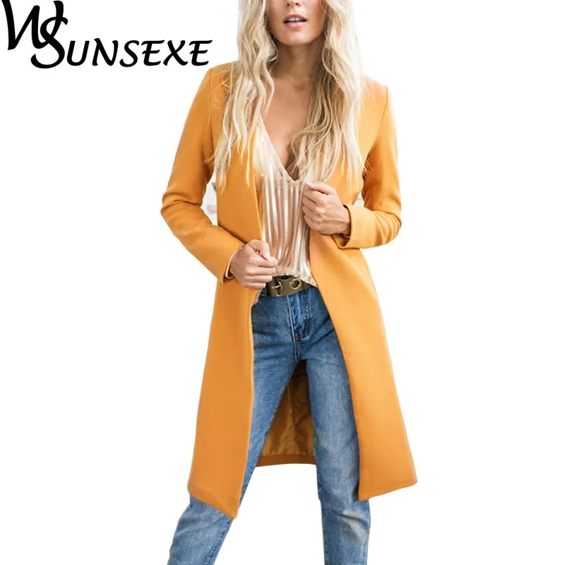 Элегантная Осенняя ветровка с v образным вырезом Женская куртка Изготовленная