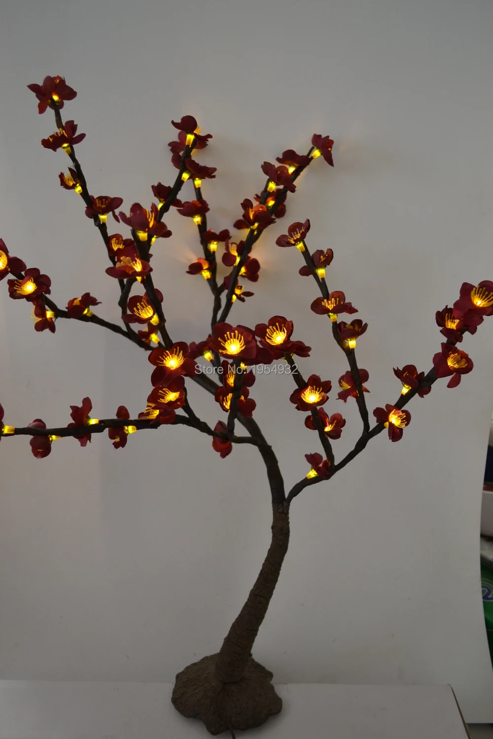 Бесплатная доставка 20 &quotвысота 48 LED цветущее сливовое световое дерево с