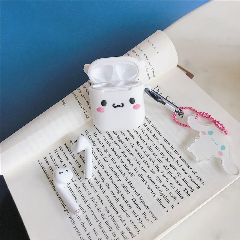Милый чехол для AirPods, силиконовый защитный чехол, чехол для наушников с Bluetooth для Apple Airpods2, аксессуары с брелком, My Melody