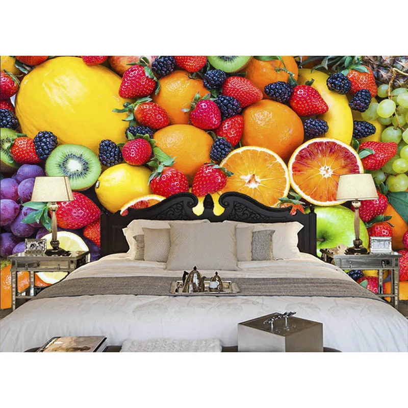 Custom 3D printing Waterproof wallpapers Beautiful Fresh Fruit background living room mural home Decor 2016 papel de parede#364 | Дом и сад